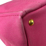 Prada Pink M Canapa Canvas Tote