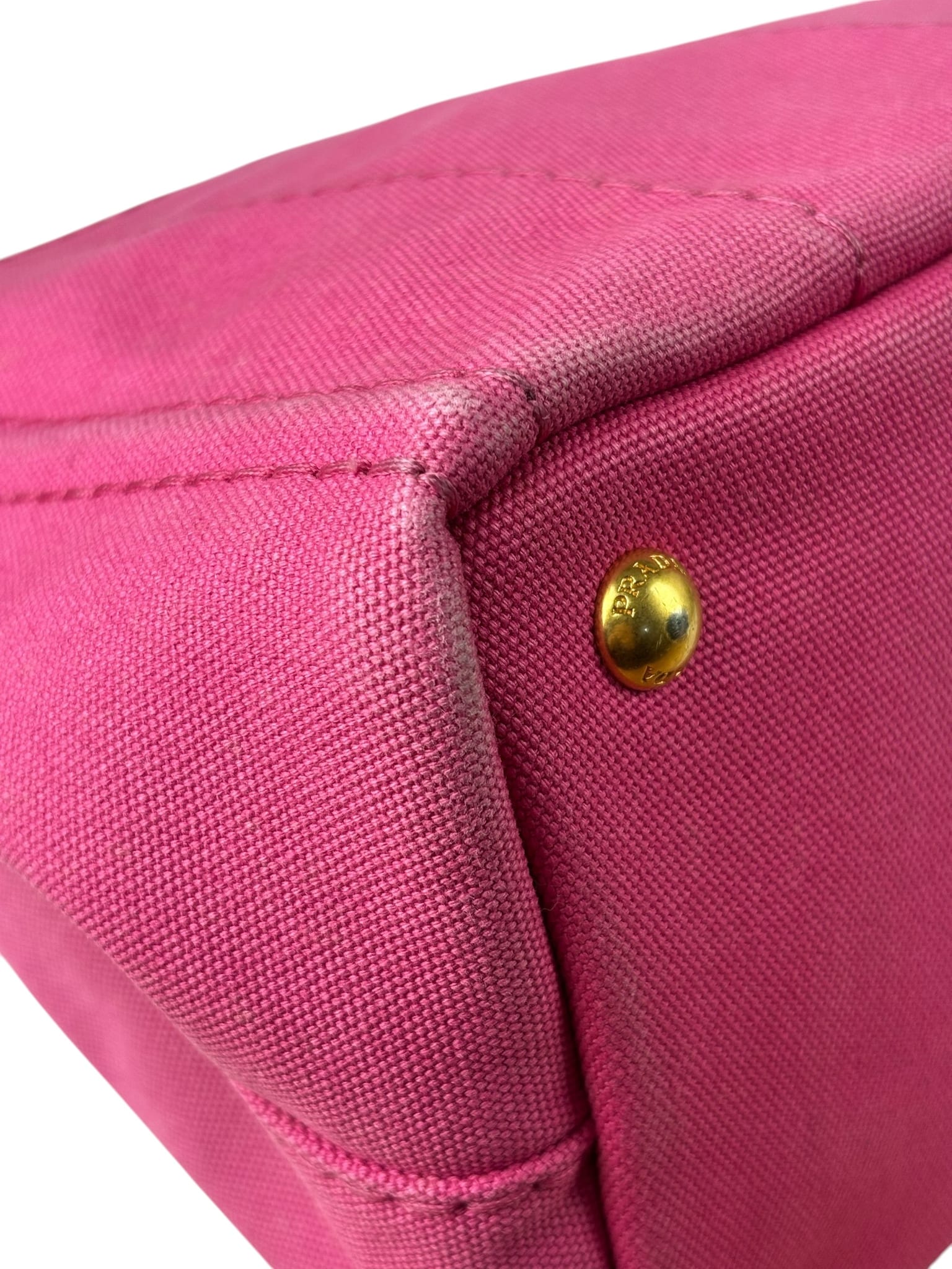 Prada Pink M Canapa Canvas Tote