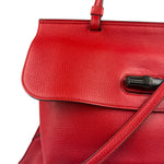 Gucci Red Bamboo Daily Leather Bag