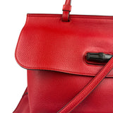 Gucci Red Bamboo Daily Leather Bag