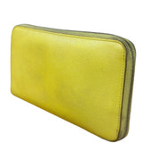 Hermes Yellow Leather Silk'In Classique Long Wallet