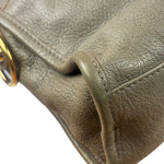 Balenciaga Gris Taupe Leather Mini Metallic Edge City Two-Way Bag