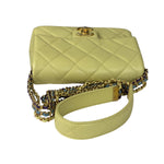 Chanel Yellow Caviar Leather Mini Flap Bag