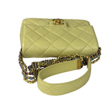 Chanel Yellow Caviar Leather Mini Flap Bag