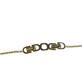 Christian Dior Black Enamel & Pave Rhinestone Crescent Chocker Necklace