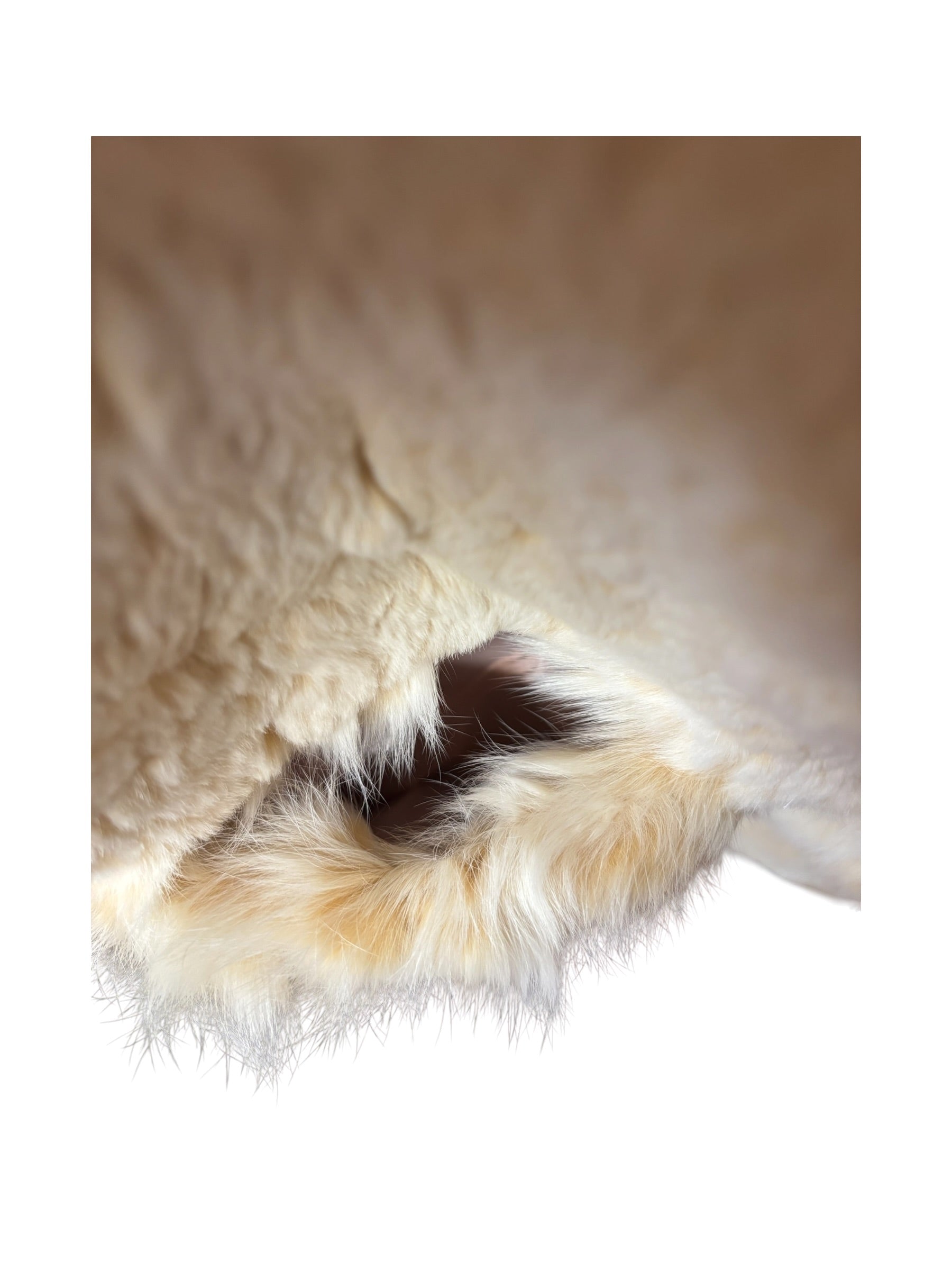 Language Vintage Rabbit Fur Coat