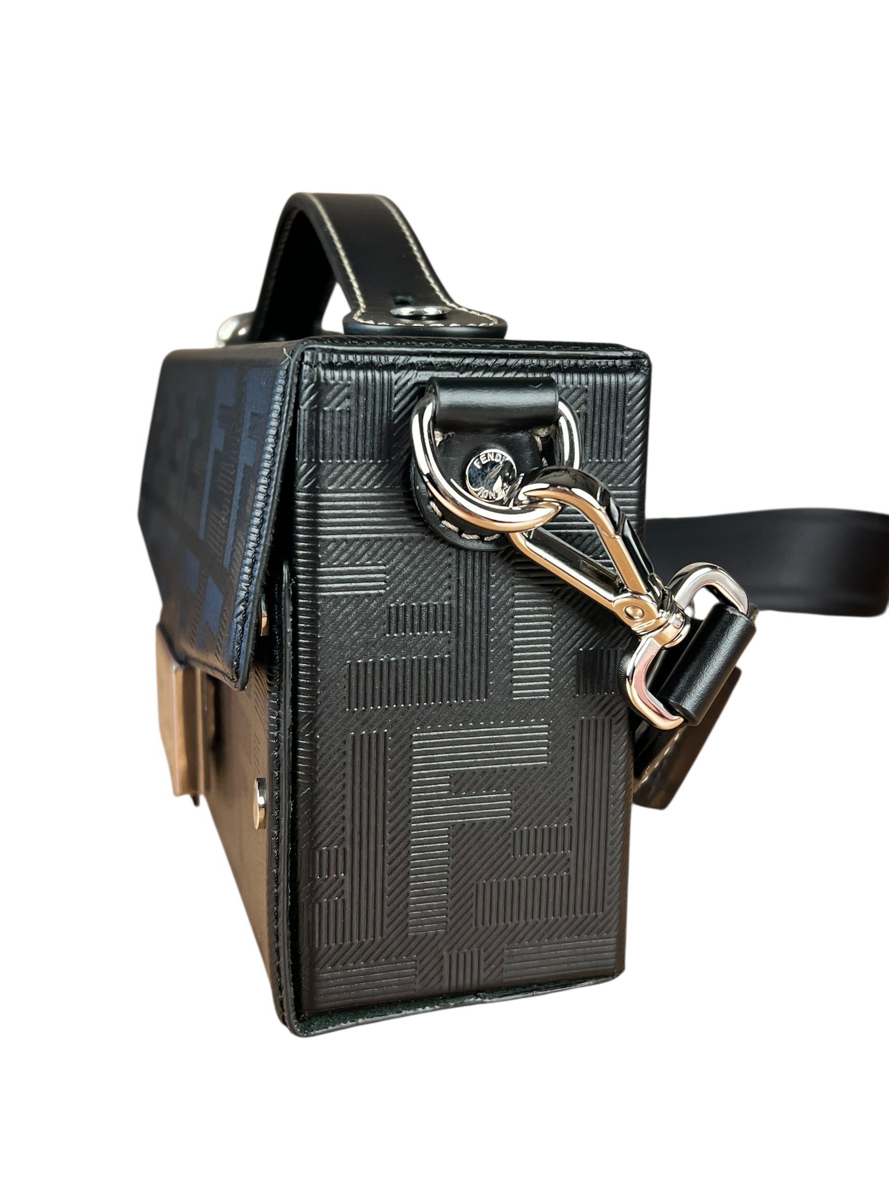 Fendi Soft Trunk Baguette Black