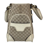 Celine Beige Leather Trim Macadam Boogie Tote