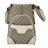 Celine Beige Leather Trim Macadam Boogie Tote