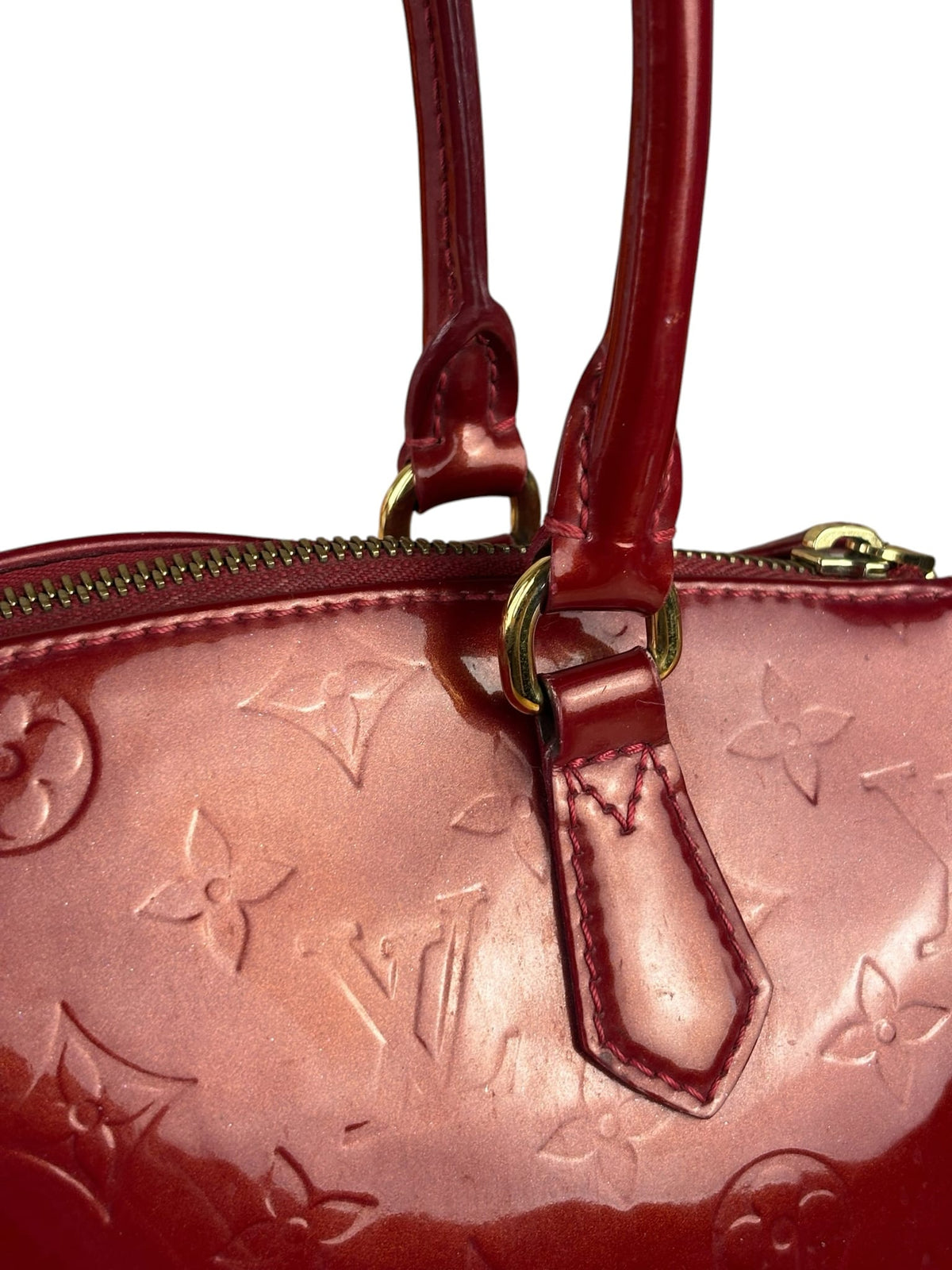 Louis Vuitton Red Vernis Sherwood Shoulder Bag