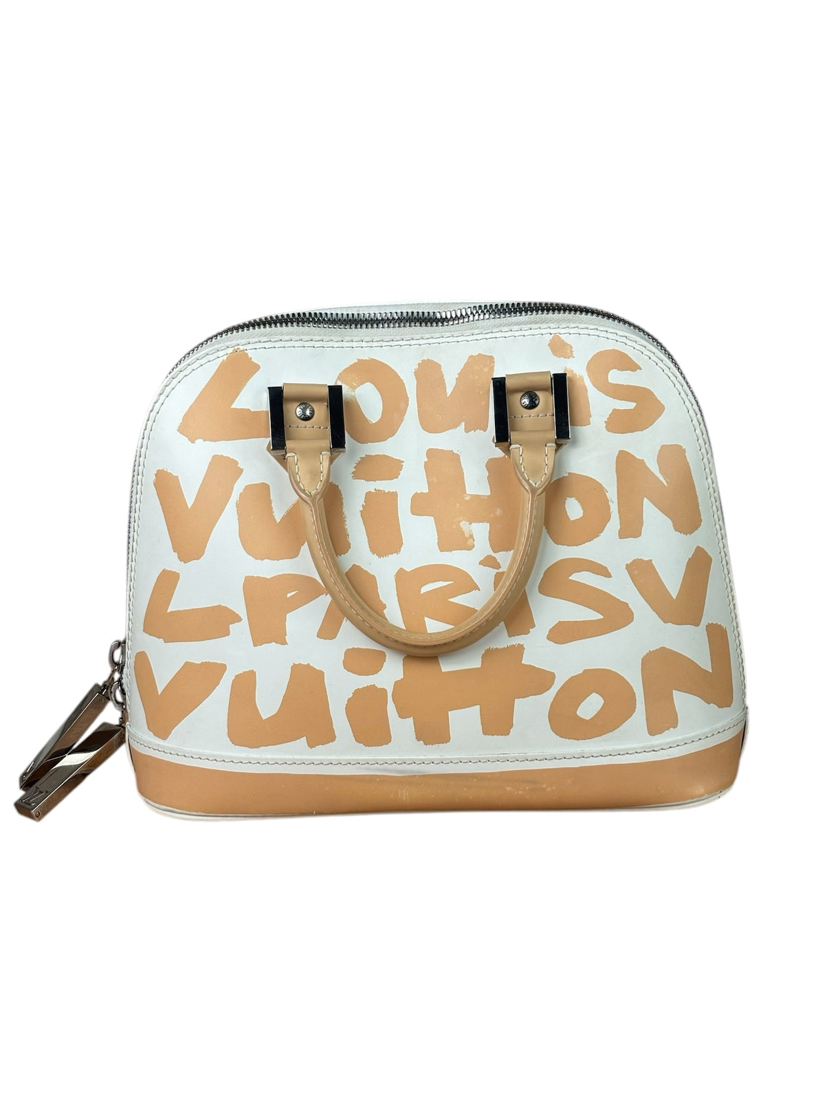 Louis Vuitton White/Beige Graffiti Alma Handbag PM