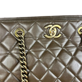 Chanel CC Brown Quilted Leather Perfect Edge Tote 2012