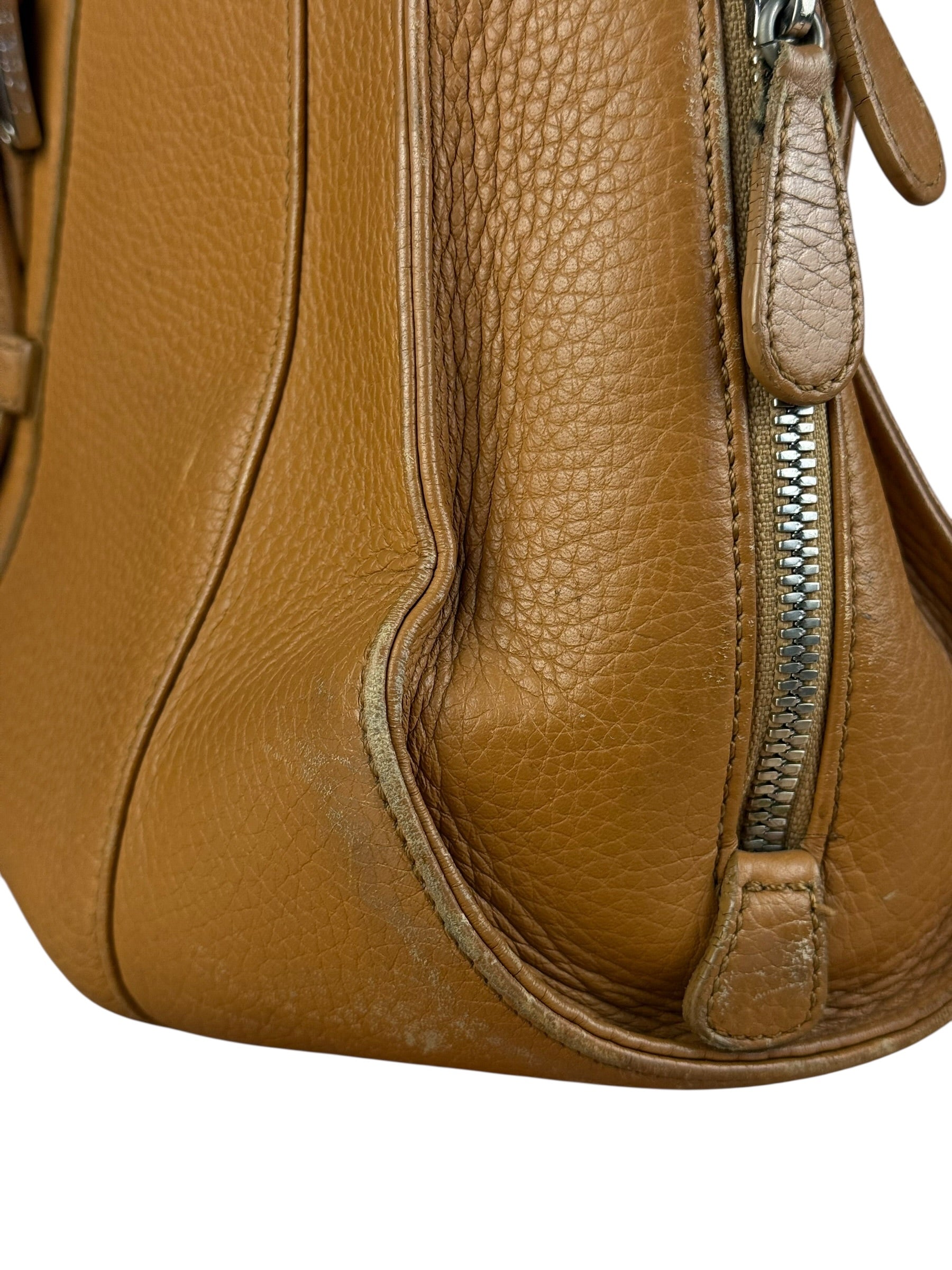 Loewe Brown Leather Senda Top Handle Bag