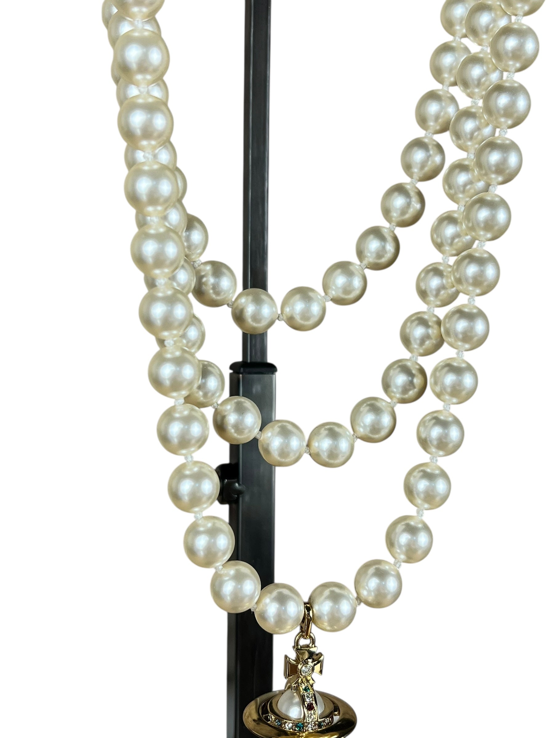 Vivienne Westwood Three Row Pearl Drop Choker