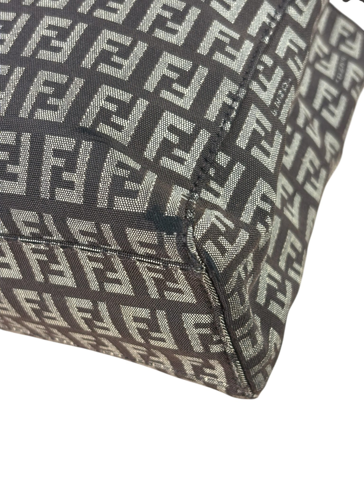 Fendi Brown Zucchino Canvas Mini Tote