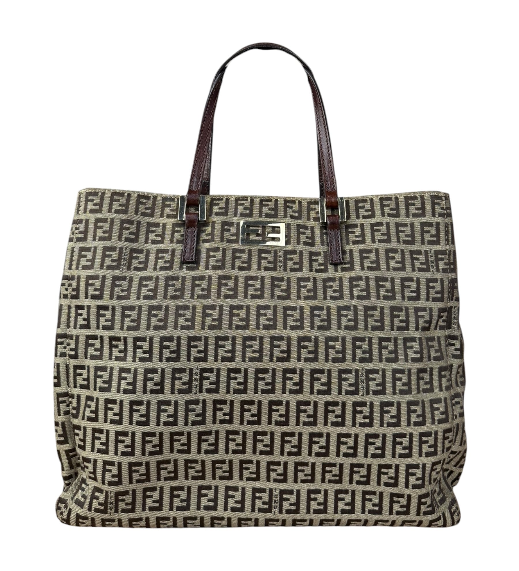 Fendi FF Canvas Top Handle Tote