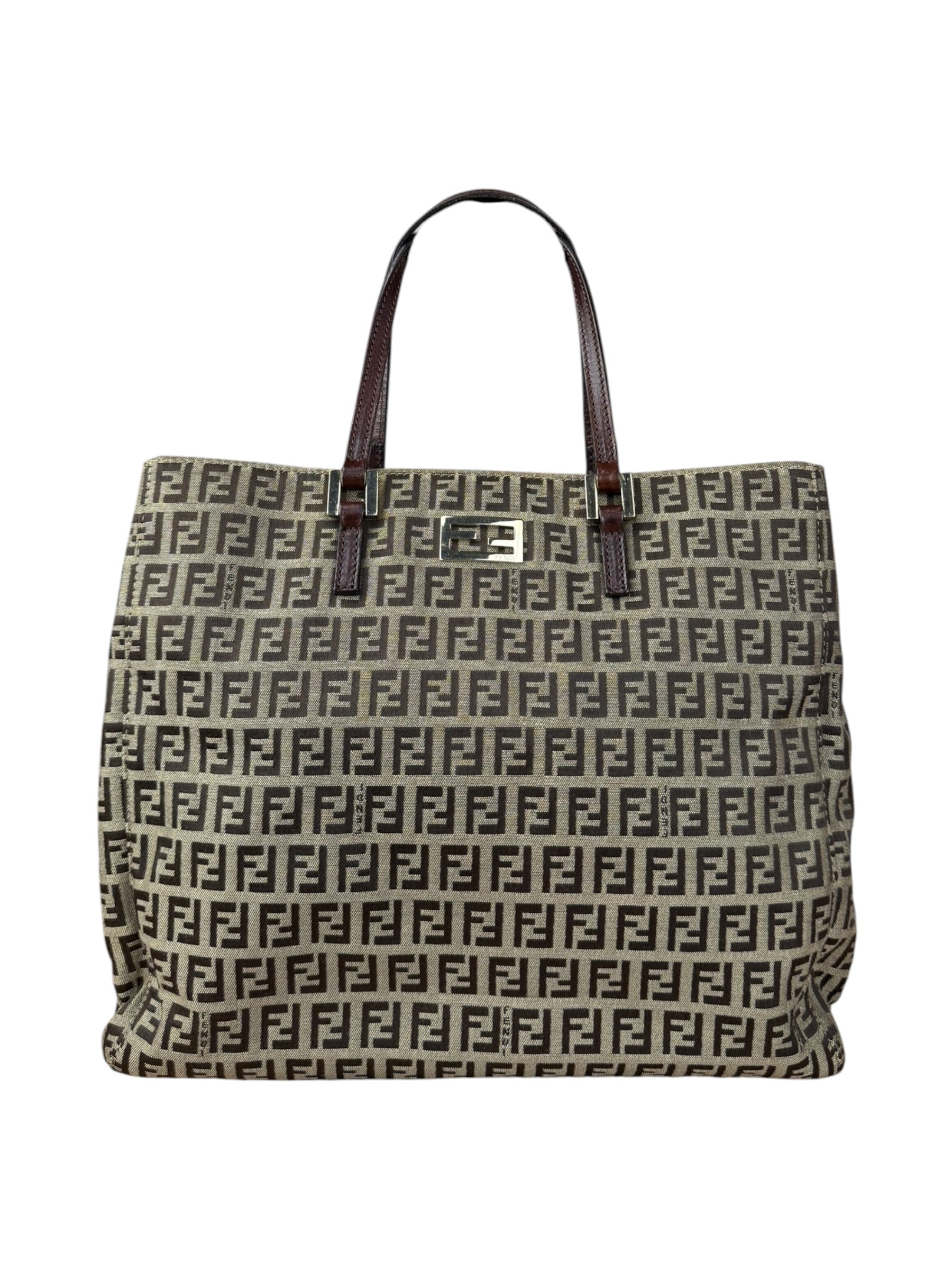 Fendi FF Canvas Top Handle Tote