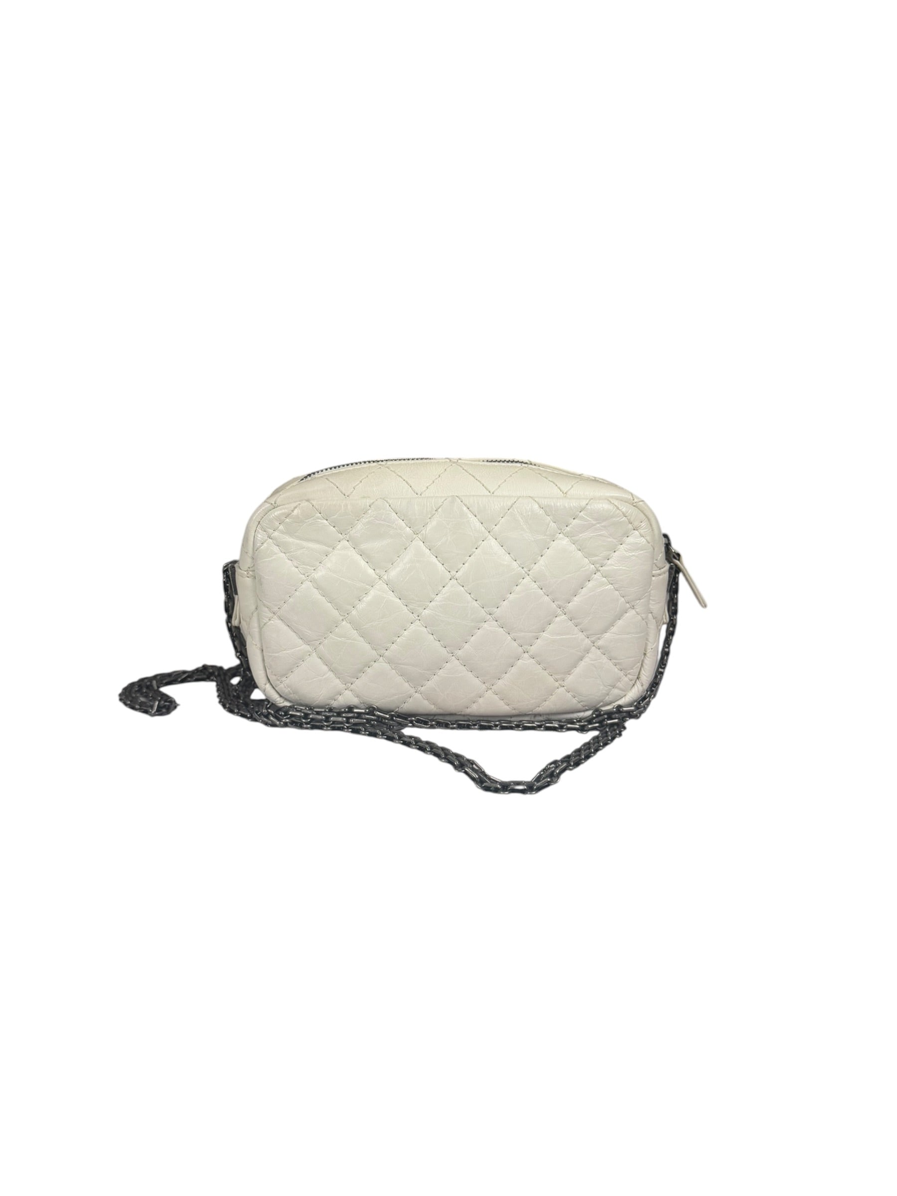 Chanel White Quilted Mini Reissue Camera Bag 2018