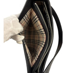 Burberry Black Leather Hobo Bag
