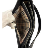 Burberry Black Leather Hobo Bag
