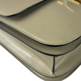 Celine Light Beige Patent Leather Classic Box Shoulder Bag