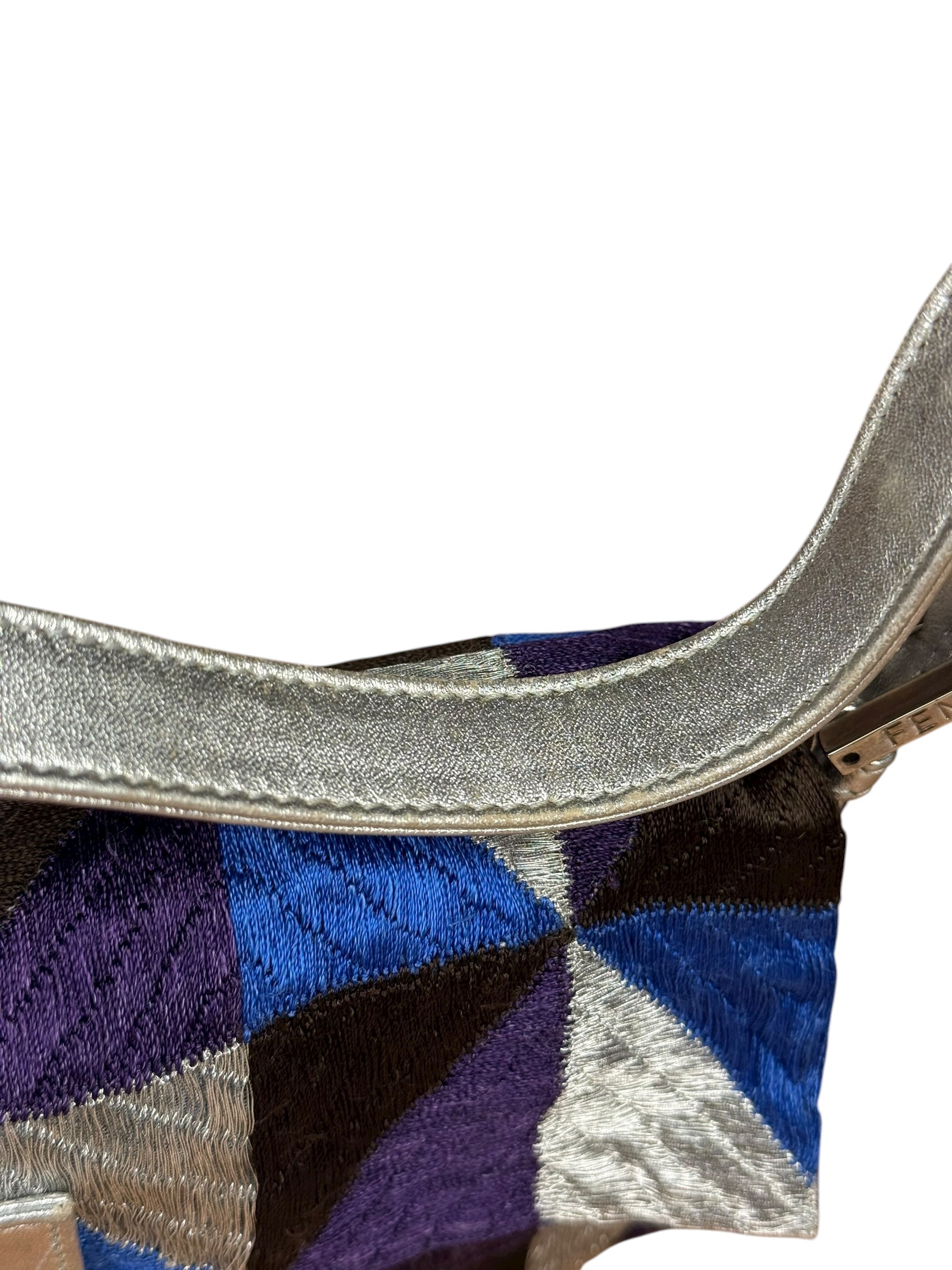 Fendi Vintage Embroidered Patchwork Baguette