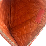 Chanel Orange Hue Quilted Patent Leather Clutch 2012