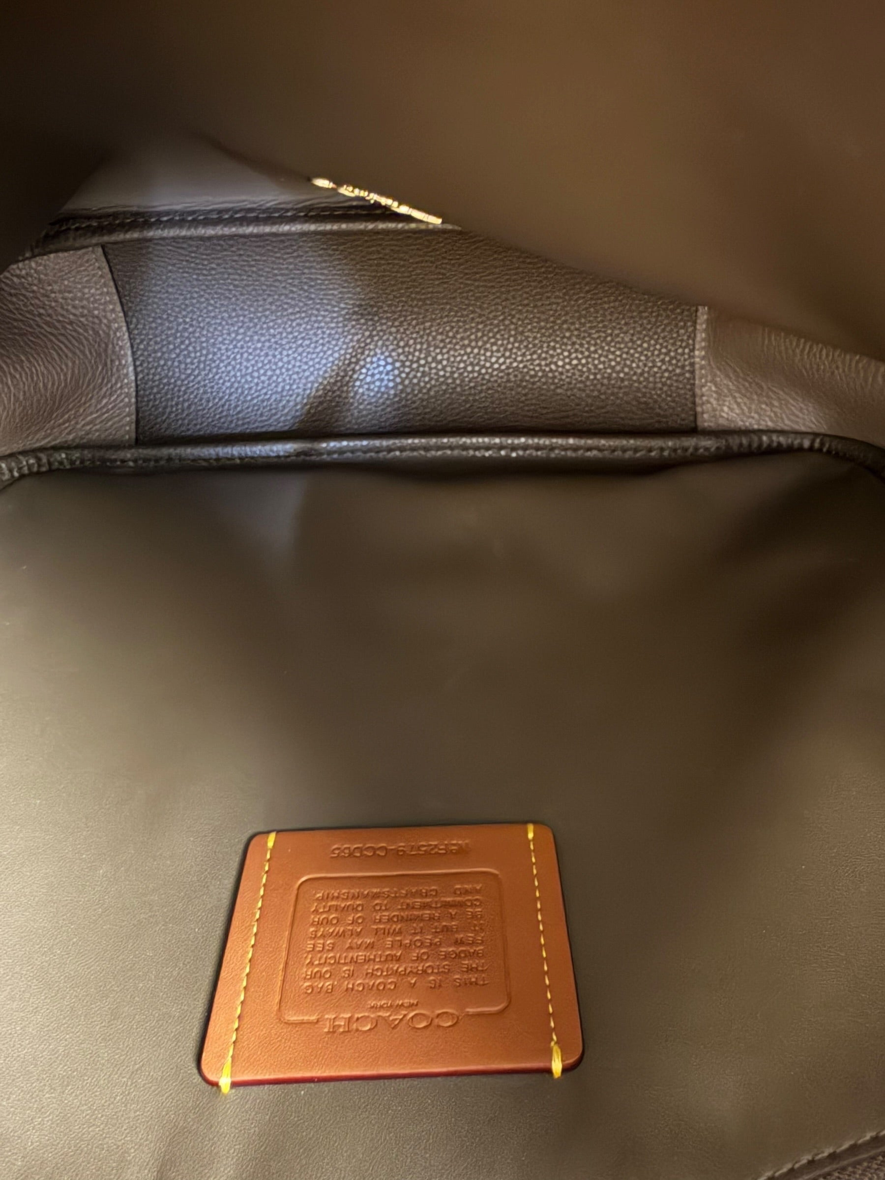 Coach Brown Pebbled Leather Large Hadley Tote