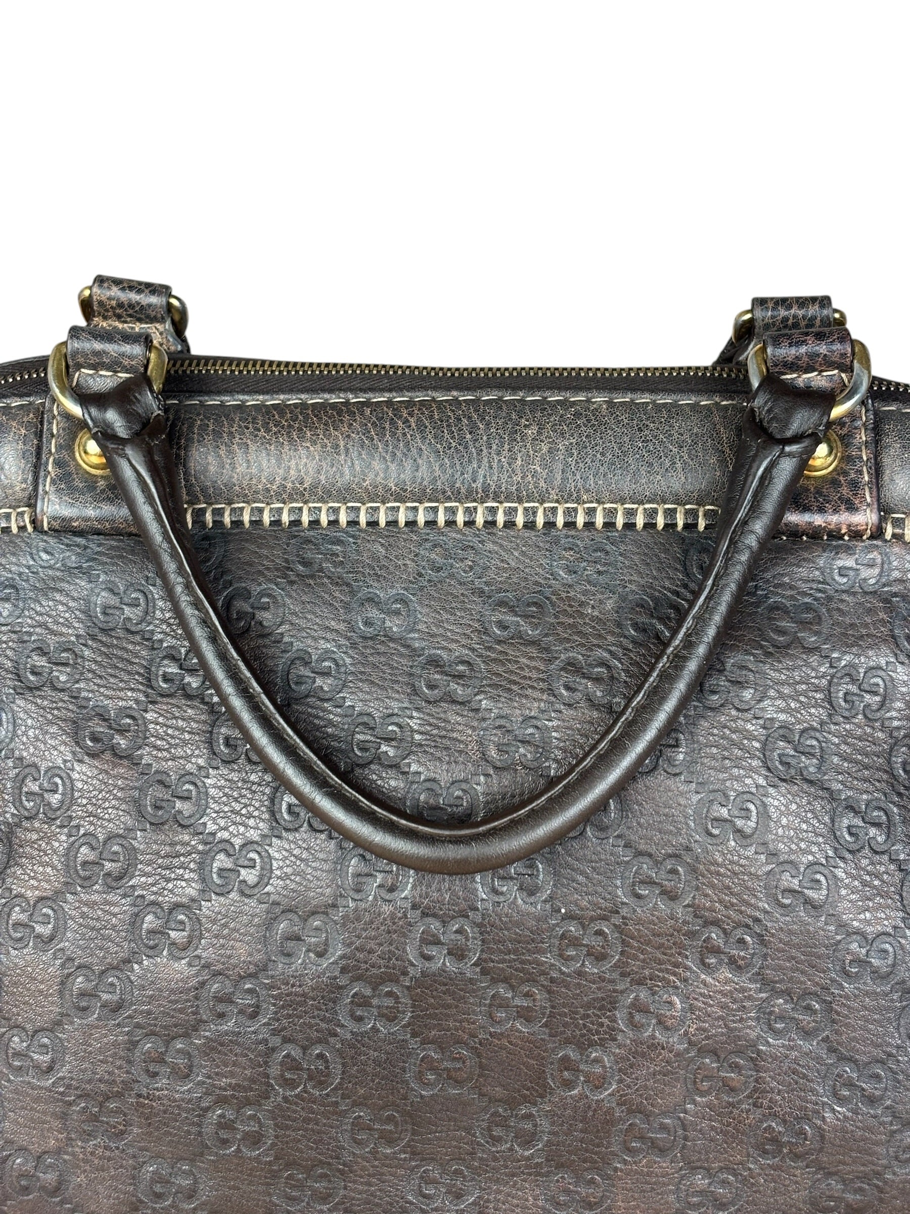 Gucci New Pelham Brown Leather Handbag
