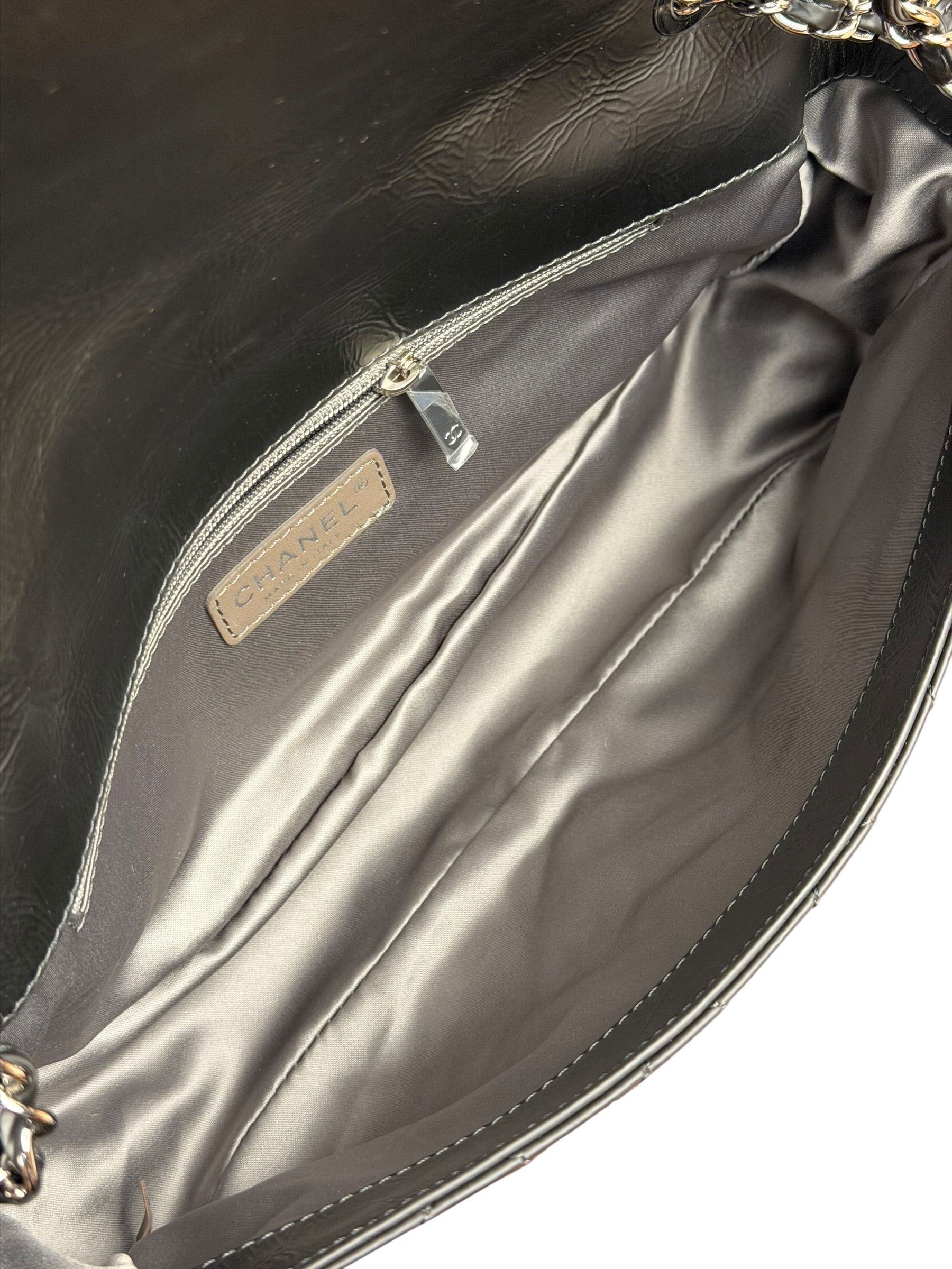 Chanel Black Leather Ultimate Stitch Single Flap Bag 2010