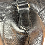 Balenciga Black Leather Classic Traveler Backpack