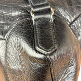 Balenciga Black Leather Classic Traveler Backpack