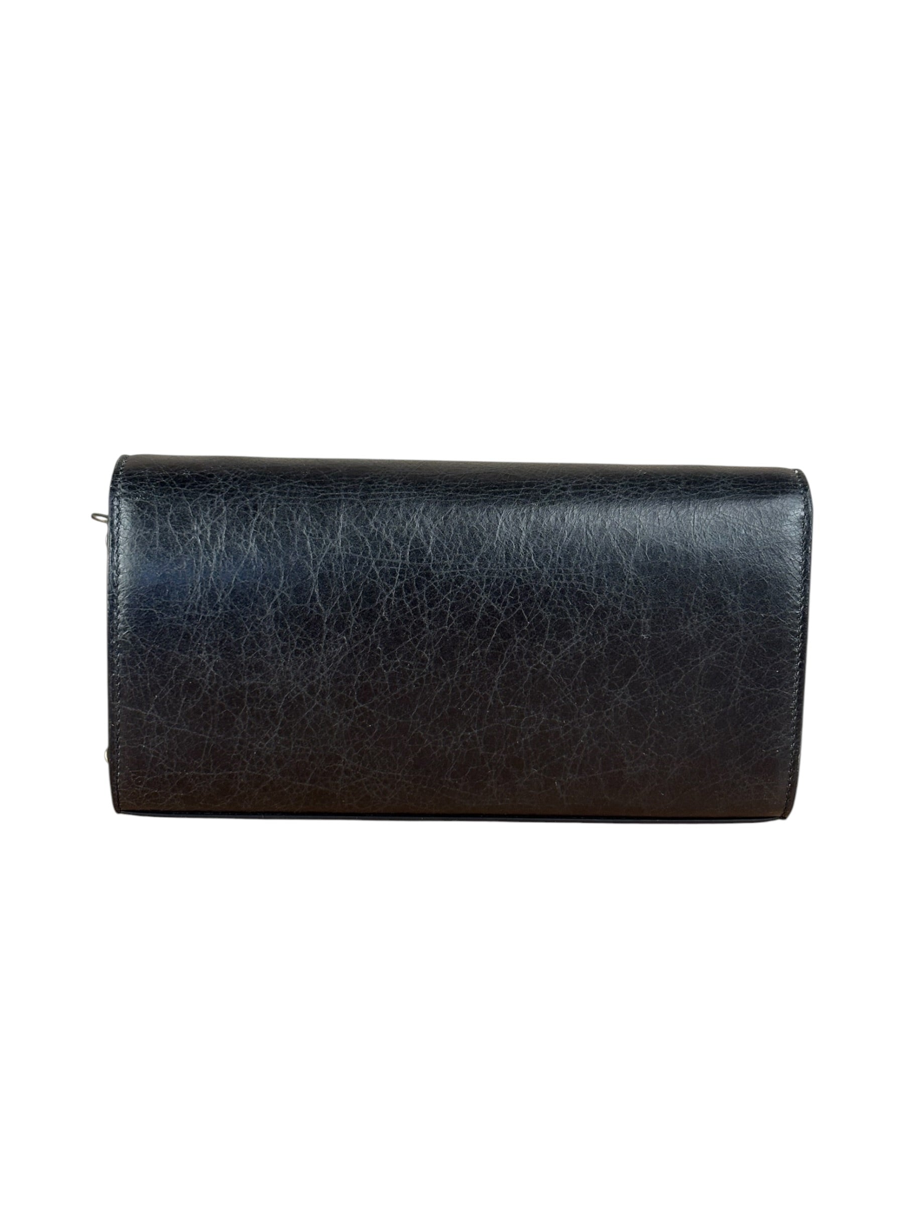 Balenciaga Black Leather Le City Clutch