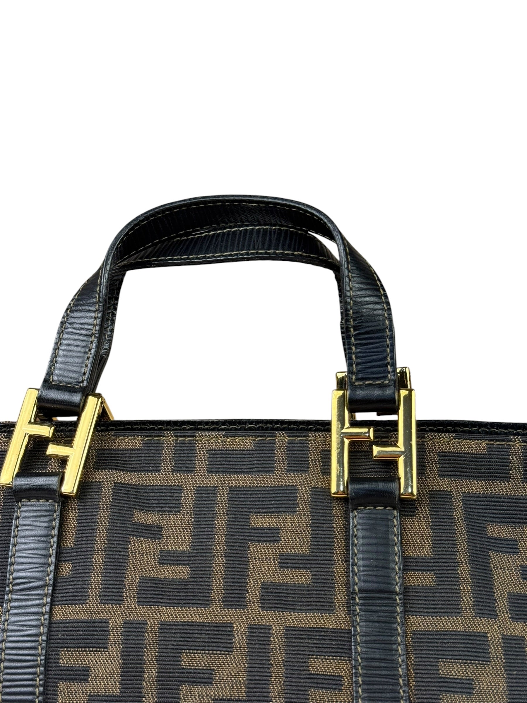 Fendi FF Vintage Zucca Print Top Handle Tote