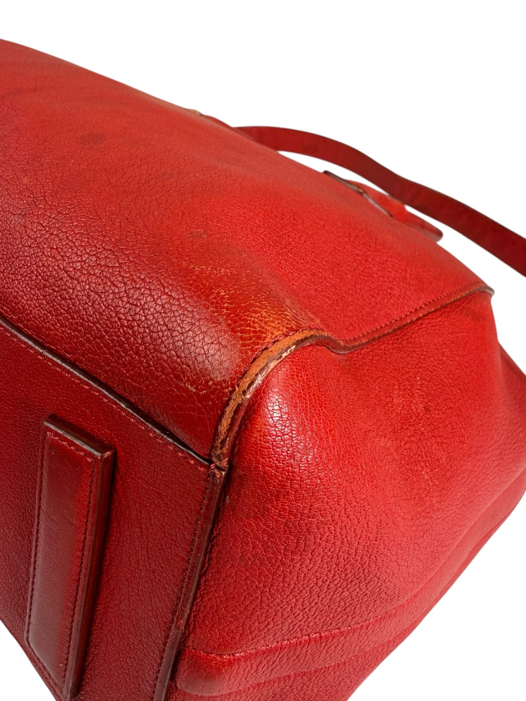 Givenchy Red Glazed Leather Medium Antigona Two-Way Bag