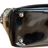 Chanel Vintage Black Patent Pony Hair Chain Pocket Tote 2005