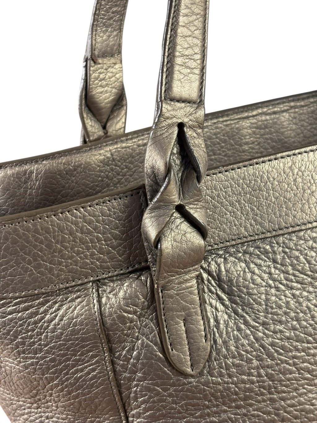 Loewe Anagram Metallic Leather Tote