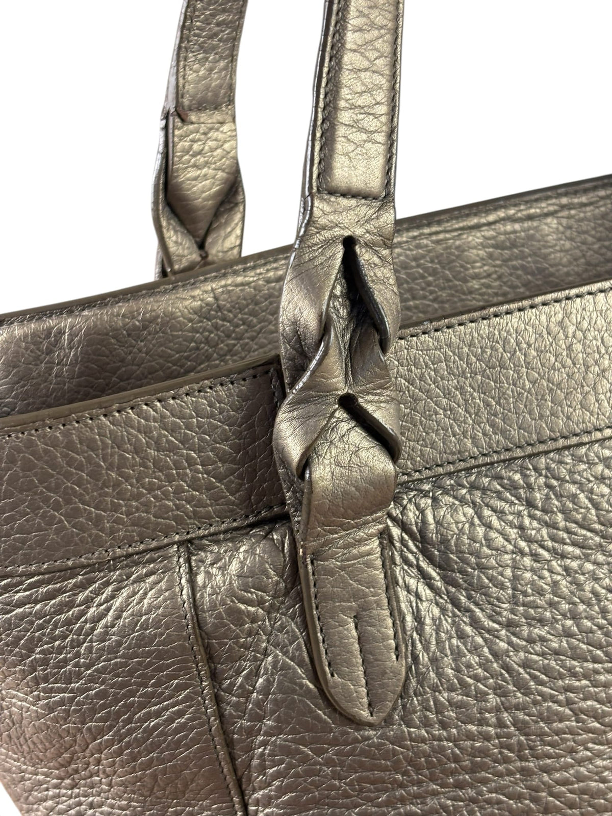 Loewe Anagram Metallic Leather Tote