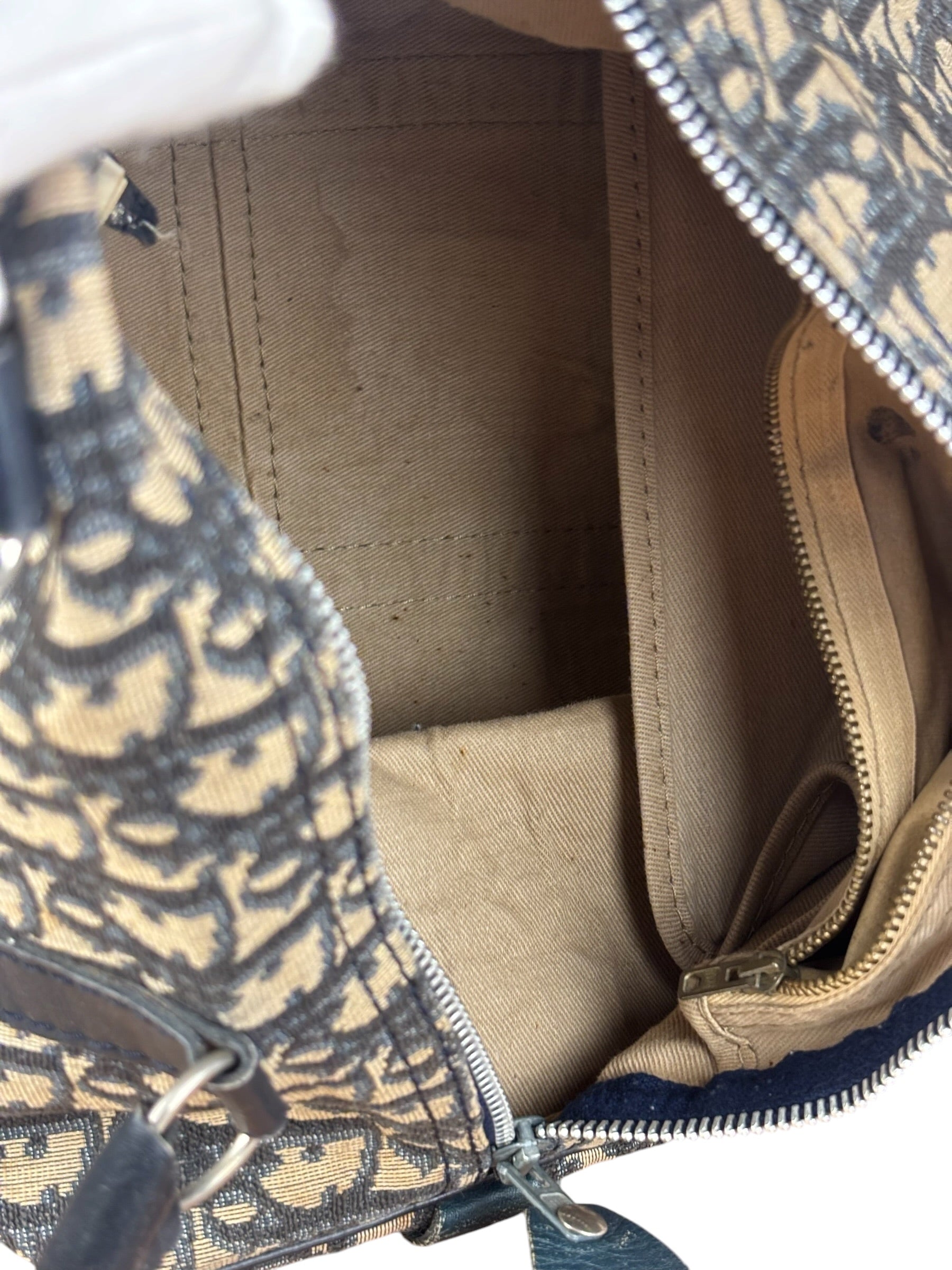 Christian Dior Canvas Monogram Trotter Mini Boston Hand Bag