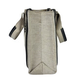 Chloe Grey/Black Leather Trim Tote