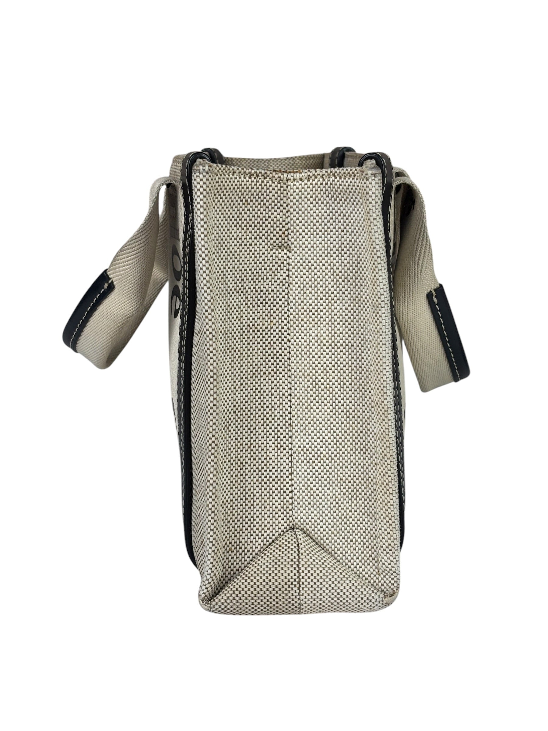 Chloe Grey/Black Leather Trim Tote