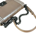Chanel Pink Glazed Calfskin M Boy Bag 2012