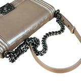 Chanel Pink Glazed Calfskin M Boy Bag 2012