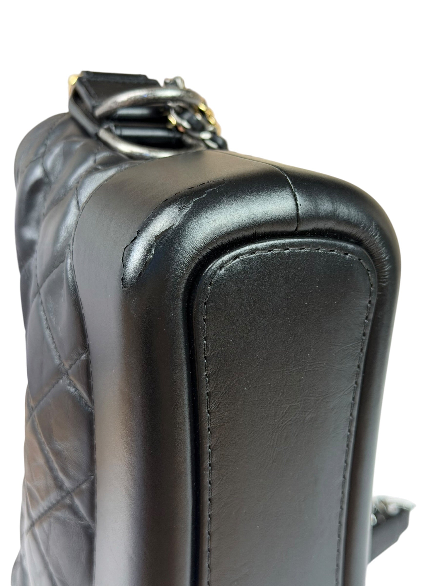 Chanel Black Quilted Leather Small Gabrielle Hobo Bag 2019