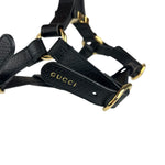 Gucci Black Leather Dog Harness