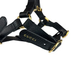 Gucci Black Leather Dog Harness