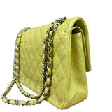 Chanel Yellow Neon Quilted Leather Classic Double Flap Bag 2010