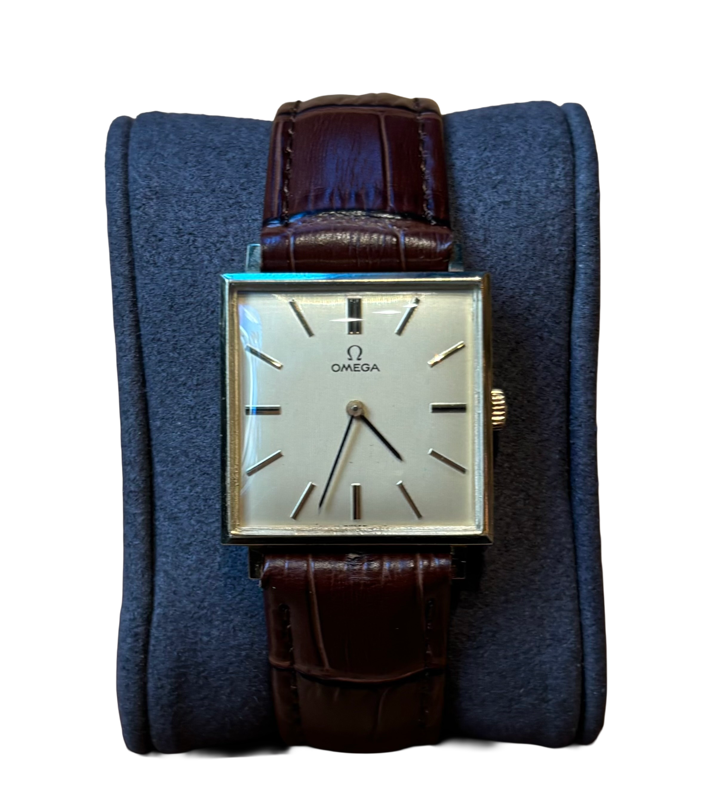 Omega Solid 14k Gold Square Dial