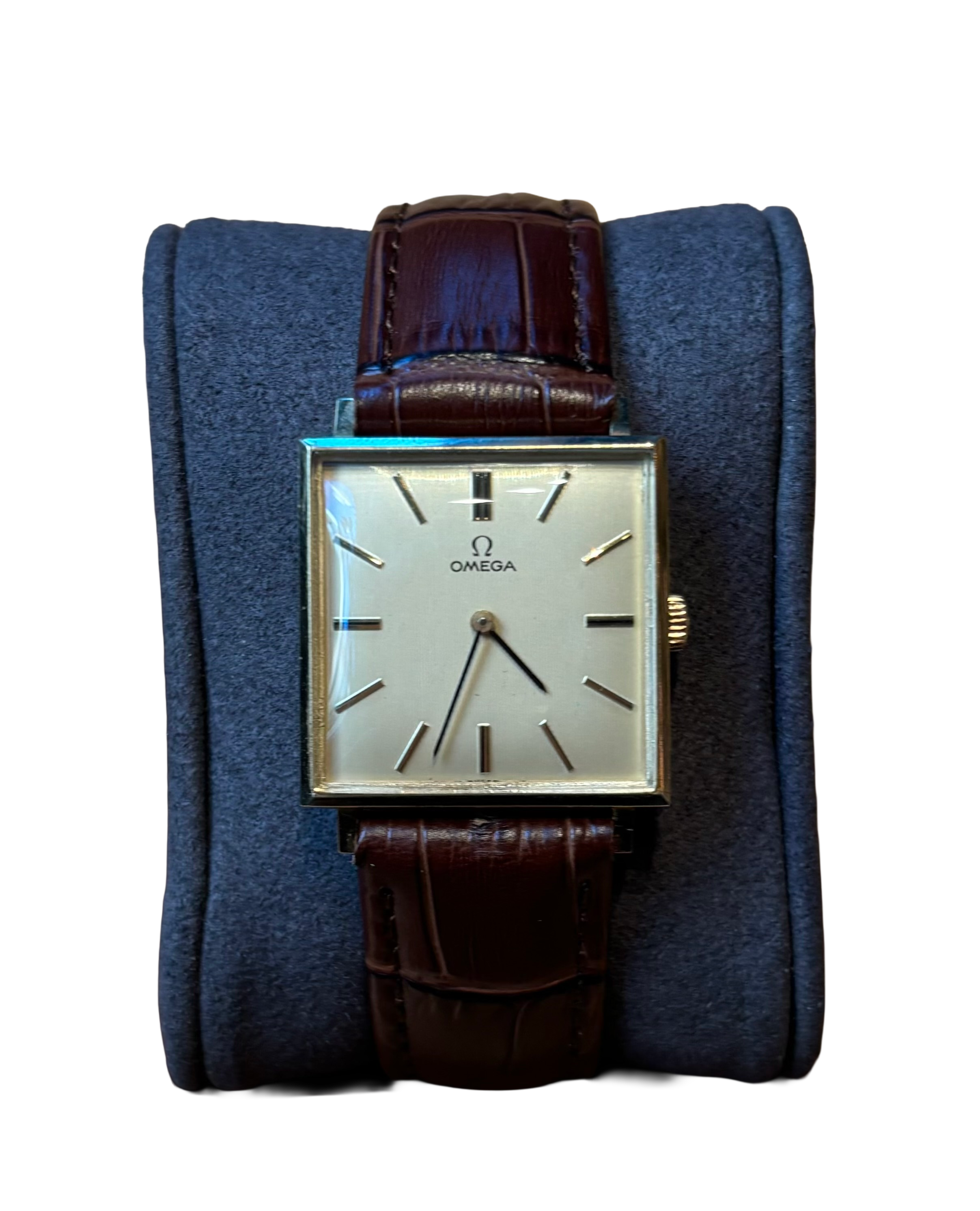 Omega Solid 14k Gold Square Dial