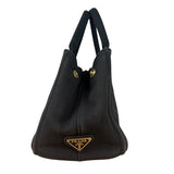 Prada Vintage Black Canvas Canapa Tote